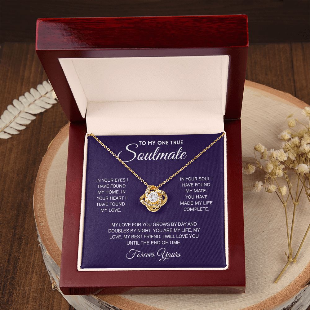Soulmate My Love For You | Romantic Gift for Her | Love Knot Necklace