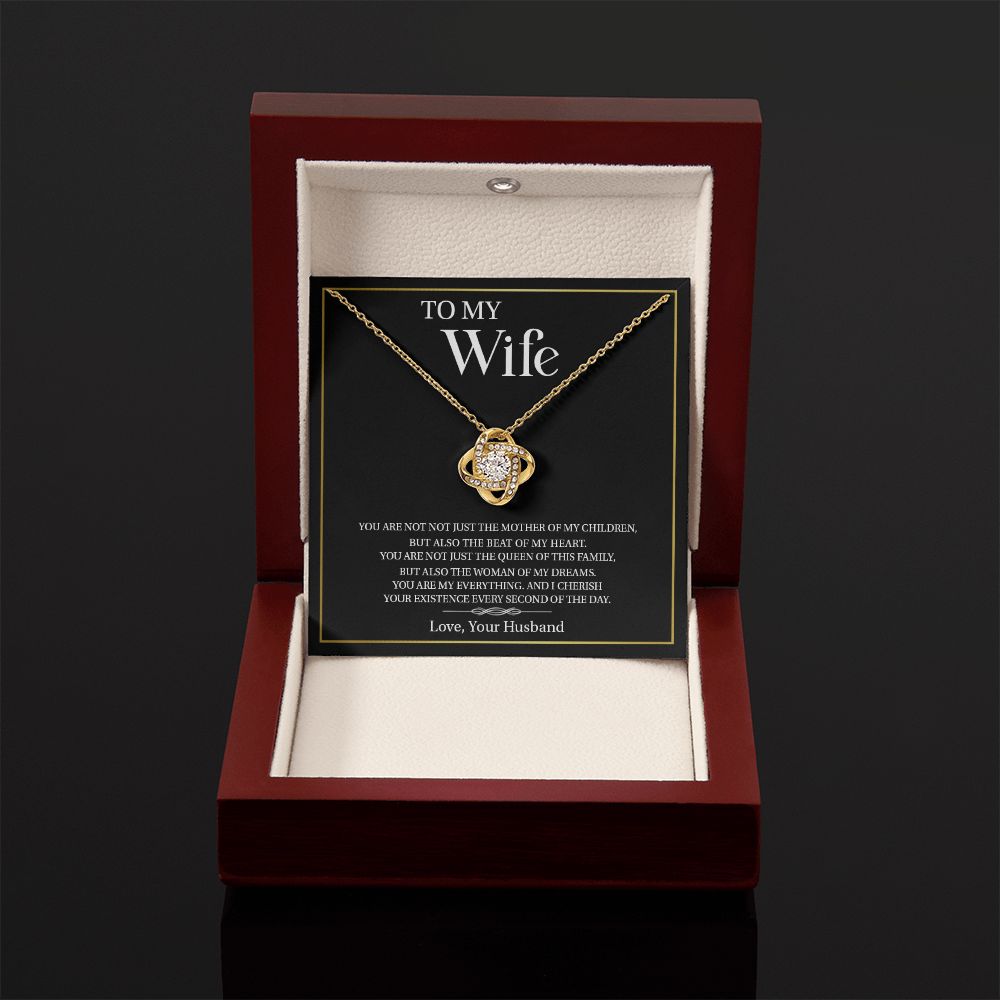 To My Wife - You Are My Everything, Love Knot Necklace
