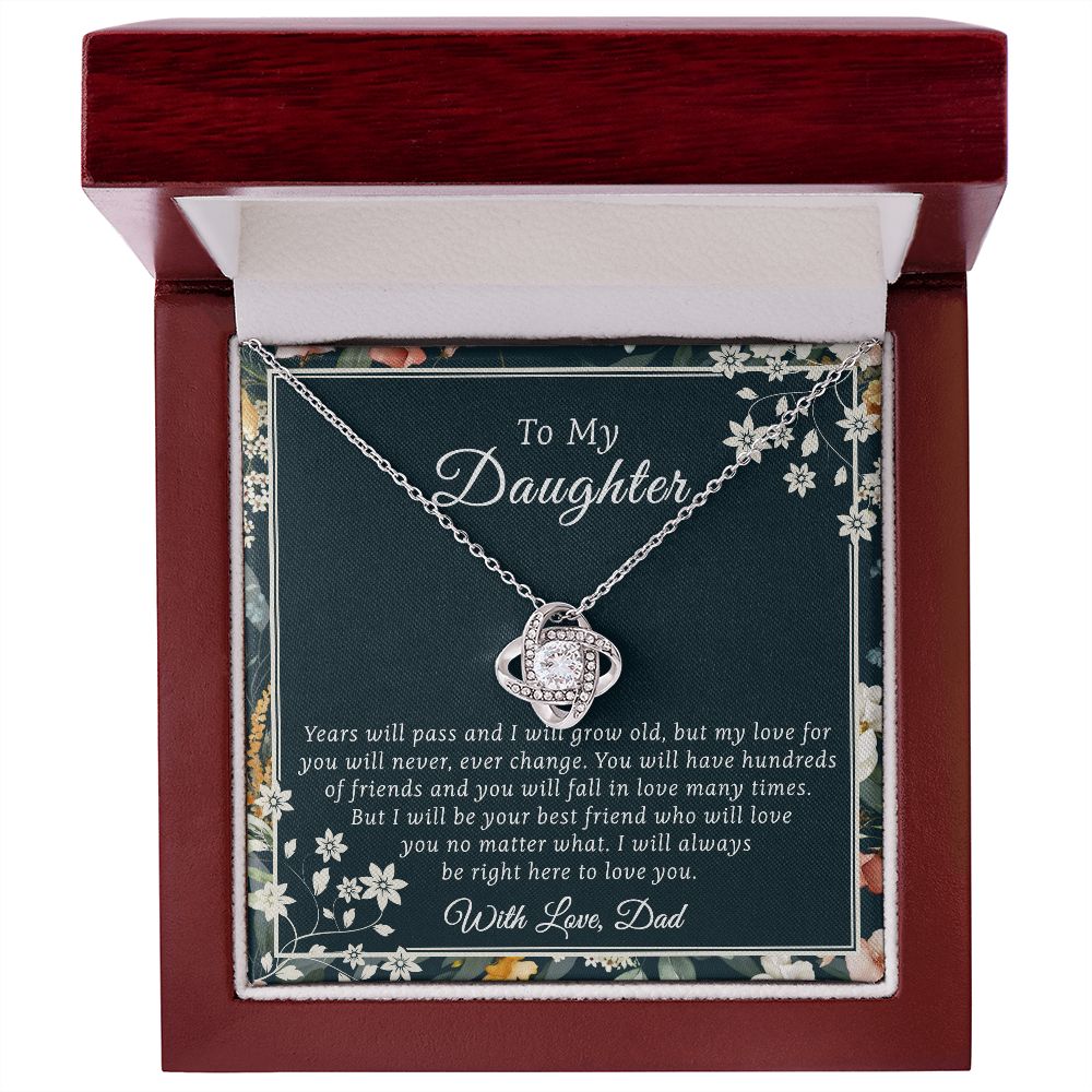 To my Daughter - Love Knot Necklace Best Gift Ideas on Christmas, Birthday