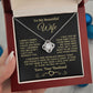 To My Beautiful Wife | I Can't Live Without You | Love Knot Necklace