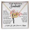 To My Beautiful Soulmate | The Day I Met You | Romantic Gift For Your Soulmate | Interlocking Hearts necklace