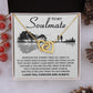 Soulmate The Journey Takes Us, Interlocking Hearts Necklace, Romantic Gift For Her