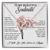 To My Beautiful Soulmate | The Day I Met You | Romantic Gift For Your Soulmate | Interlocking Hearts necklace