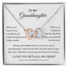 Granddaughter Always Remember That My Love | Best Gift For Her | Interlocking Hearts necklace