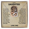 To My Daughter | This Old Lion | Interlocking Hearts Necklace | Father to Daughter Gift
