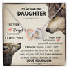 To My Amazing Daughter | Never Forget How Much I Love You | Interlocking Hearts necklace