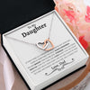 To My Daughter | I Will Always Keep You In My Heart | Interlocking Hearts Necklace