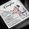 Amazing Daughter, Loved More Than You Know, Interlocking Hearts Necklace, Gift For Daughter From Dad