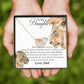 To My Daughter From Dad | This Old Lion Will Always Have Your Back | Interlocking Hearts Necklace