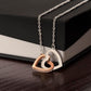 To my GrandDaughter - Love You For The Rest of Mine - Interlocking Hearts Necklace Gift