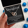 To My Beautiful Daughter (From Dad) | Never Forget That I Love You | Interlocking Hearts Necklace