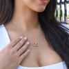 Wife My Heart To You, Interlocking Hearts Necklace, Gift For Wife From Husband, Christmas Gift Idea For Her
