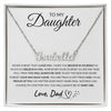 To My Daughter - Believe In Yourself, Personalized Name Necklace Gift