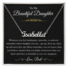 To My Beautiful Daughter - Never Give Up, Personalized Name Necklace