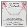To My Beautiful Soulmate | I Want To Be Your Everything | Custom Name Necklace | Christmas Gift Ideas for Her