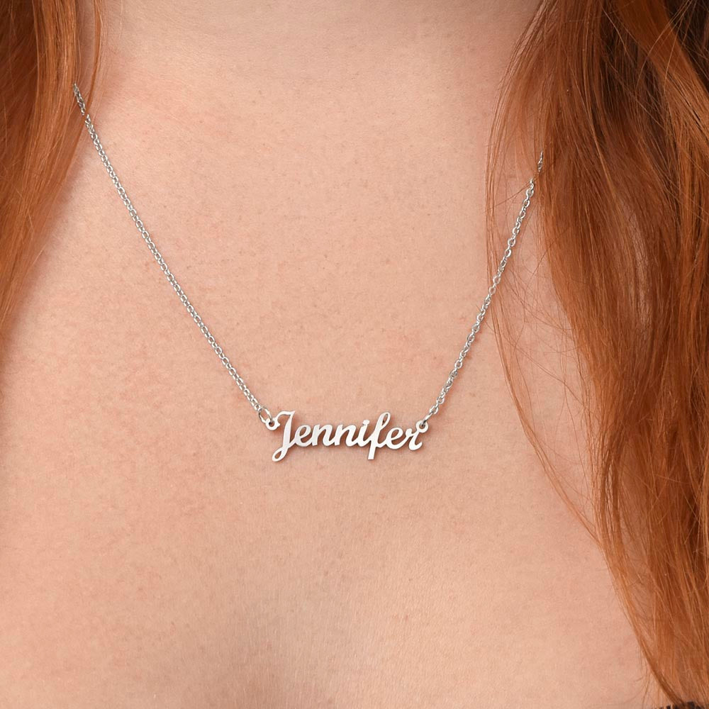 Daughter Love & Support You, Personalized Name Necklace, Custom Jewelry, Gift For Daughter From Dad