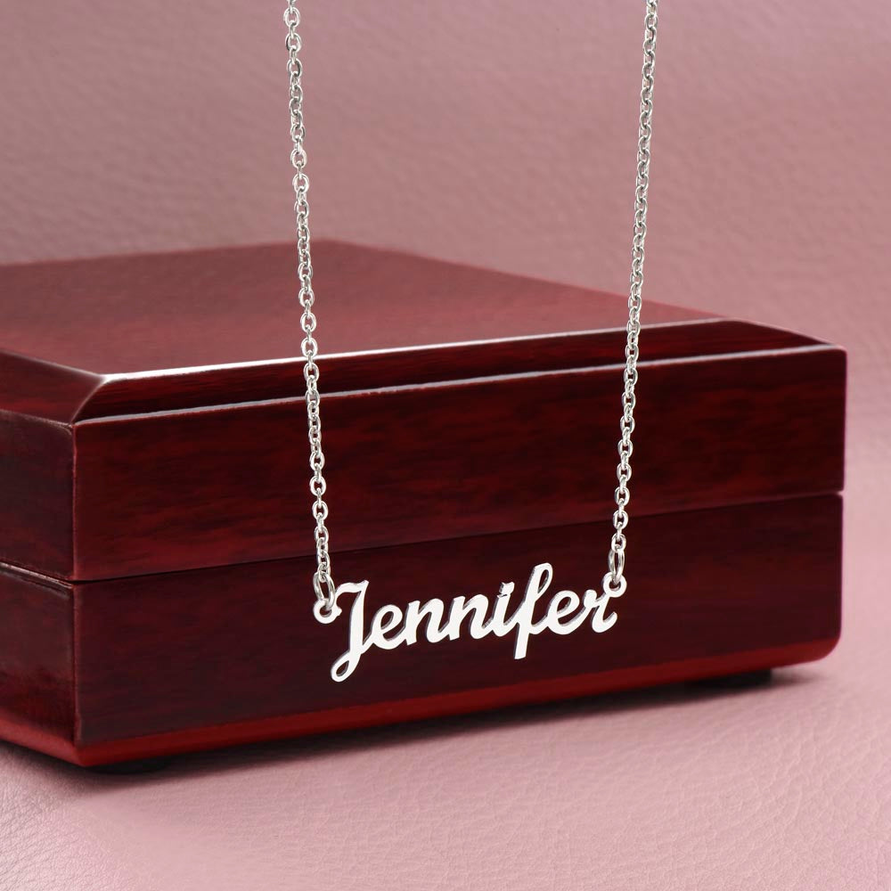 To My Daughter - Believe In Yourself, Personalized Name Necklace Gift