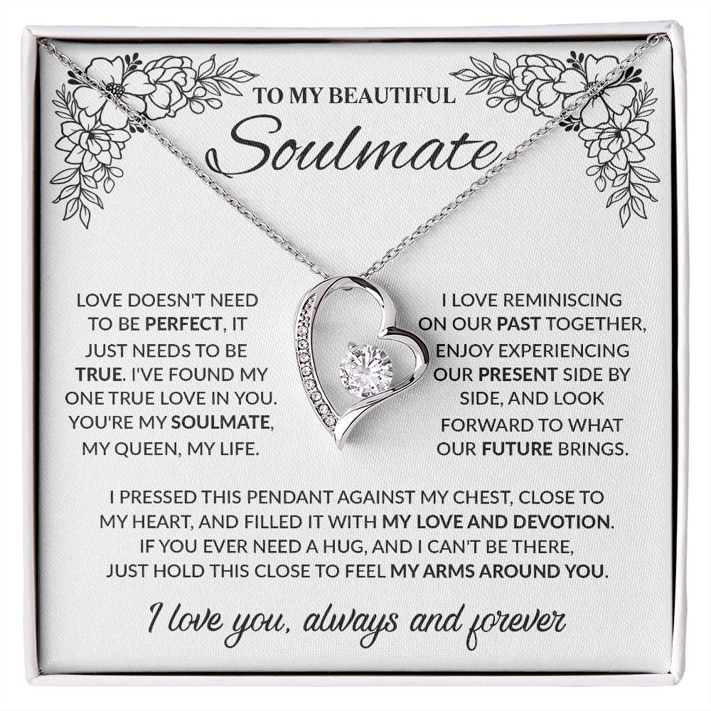 To My Beautiful Soulmate - My Love And Devotion, Forever Love Necklace