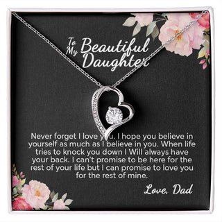 To My Beautiful Daughter From Dad | I Can Promise | Forever Love Necklace