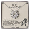 To My Daughter | The Storm | Viking Dad To Daughter Gift | Forever Love Necklace