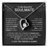 To My Beautiful Soulmate | I Have Found My Mate | Black Version | Forever Love Necklace