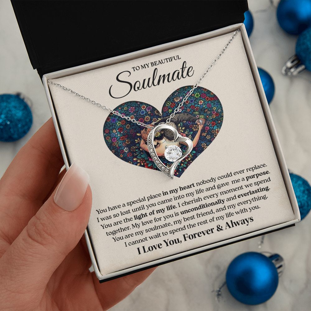 To My Beautiful Soulmate - Light Of My Life, Forever Love Necklace