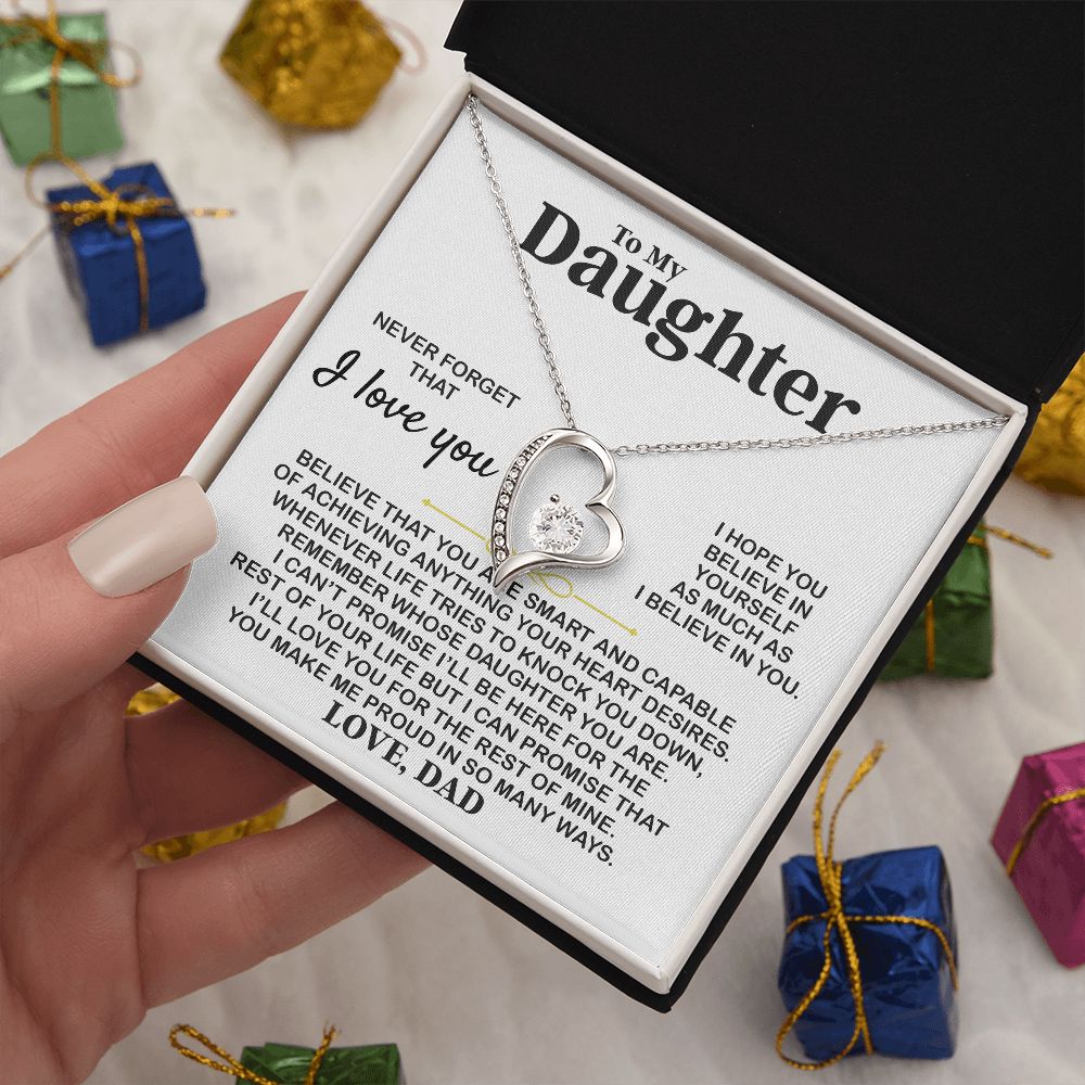 Daughter I Hope You, Forever Love Necklace, Perfect Gift For Daughter From Dad