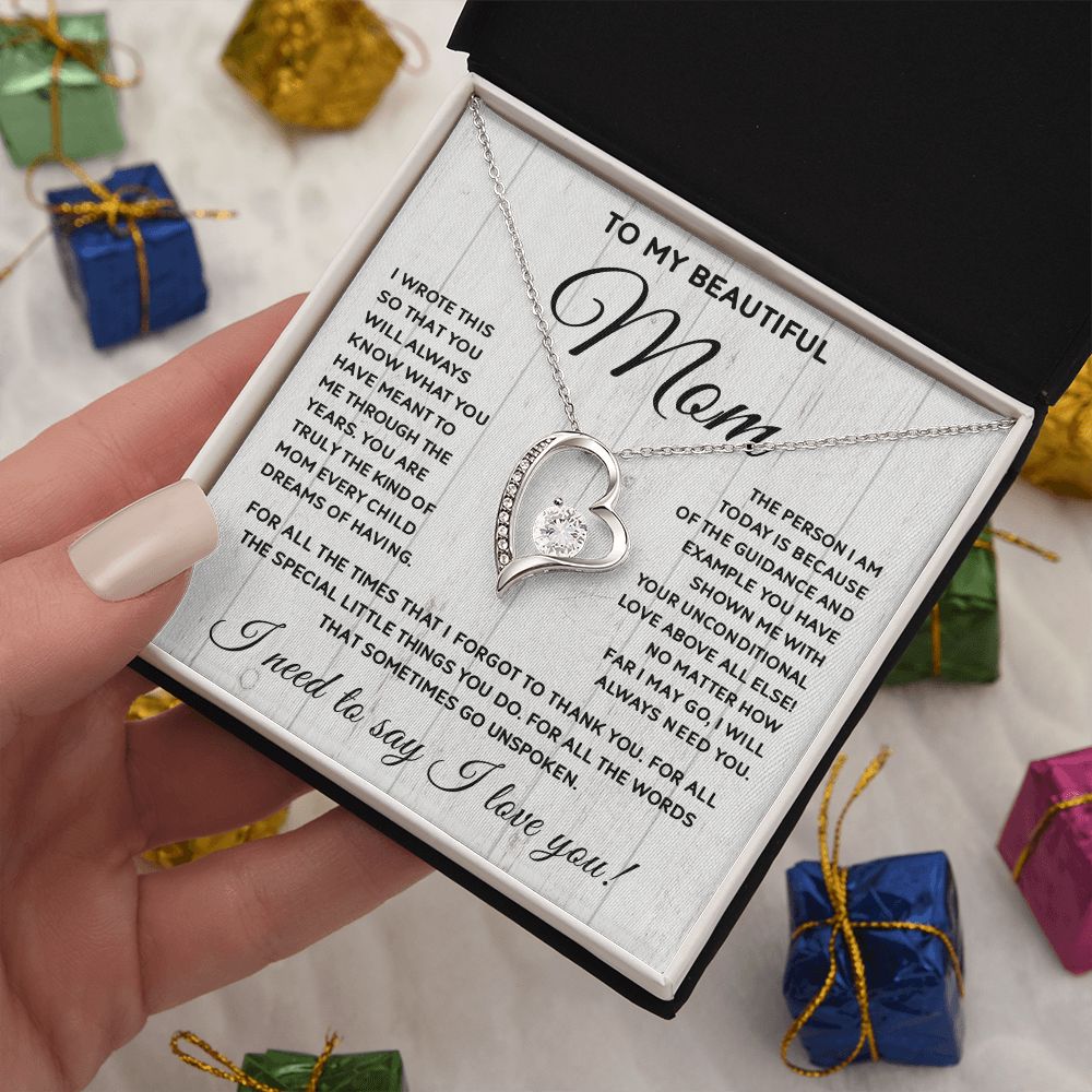 Mom I Will Always Need You, Forever Love Necklace, Anniversary Gift For Mom