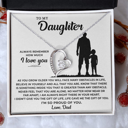 Daughter As You Grow Older, Forever Love Necklace, Gift For Daughter From Dad