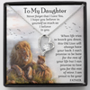 To My Daughter Jewelry Necklace Gift, Birthday Gift, Present from Old Lion Dad