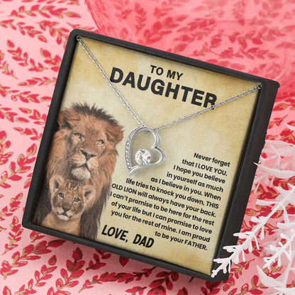 Daughter Proud To Be Your Father | Forever Love Necklace | Gift For Daughter From Dad