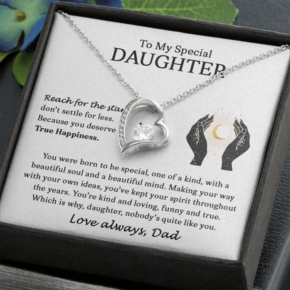 To My Special Daughter | Reach For The Stars | Forever Love Necklace