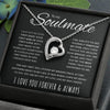 To My Soulmate | My Life My Love My Best Friend | Black Version | Forever Love Necklace