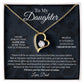 To My Daughter - Never Give Up, Forever Love Necklace Gift