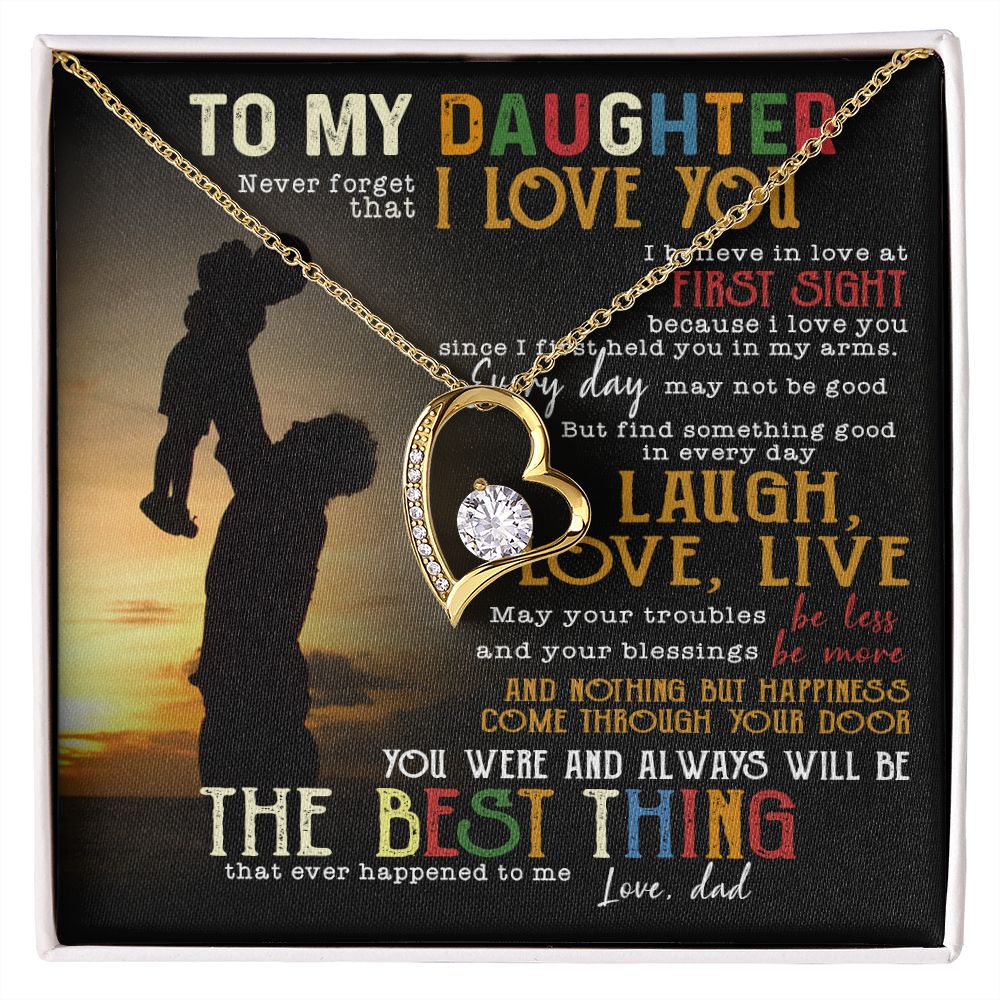 Daughter The Best Thing, Forever Love Necklace, Perfect Gift For Daughter From Dad