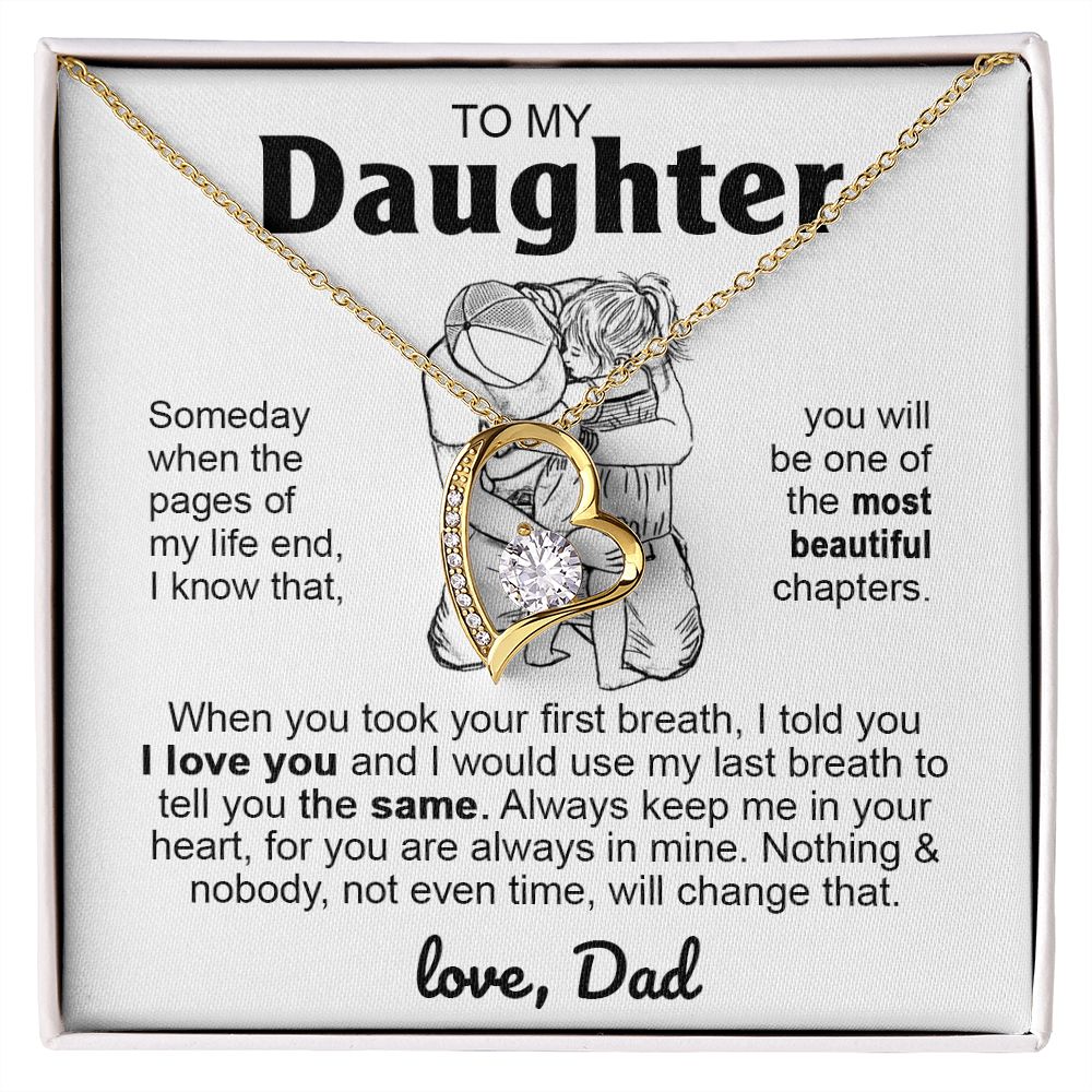 To My Daughter | You Will Be The Most Beautiful Chapters | Forever Love Necklace