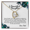 To My Beautiful Daughter From Dad | I Can Promise | White Version | Forever Love Necklace