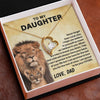 Daughter Proud To Be Your Father | Forever Love Necklace | Gift For Daughter From Dad