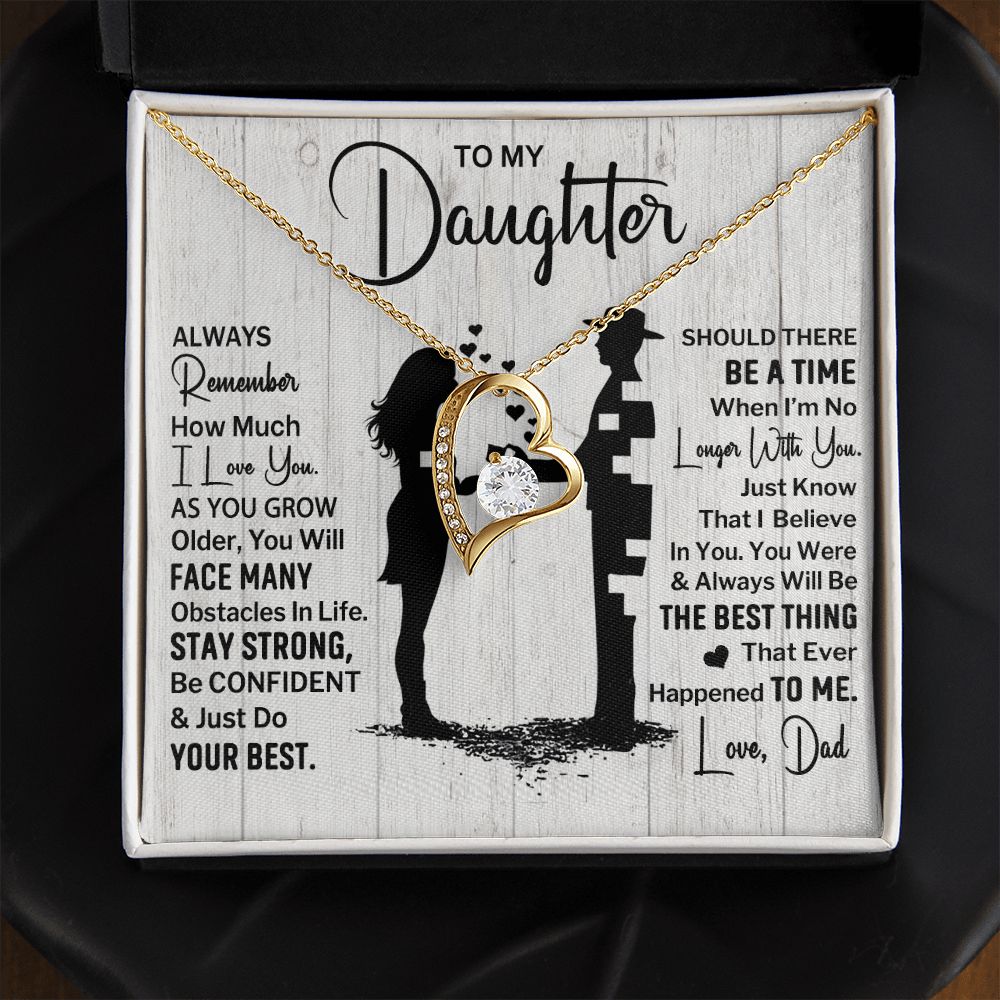 Daughter Always Remember, Forever Love Necklace, Anniversary Gift For Daughter From Dad