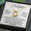 To My Daughter Gift From Dad | Be Confident And Just Do Your Best | Forever Love Necklace