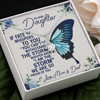 To Our Daughter | I Am The Storm | Necklace Gift For Daughter
