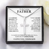 To My Caring Father -  I'll Always Be Your Little Son, Cross Necklace Gift