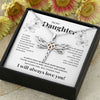 Daughter Always In Mine, Dragonfly Necklace, Christmas Gift for Daughter from Dad