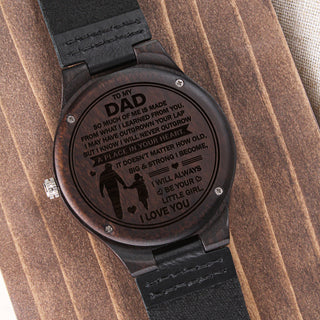 To My Dad | A Place In Your Heart | Engraved Wooden Watch
