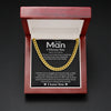 To My Man I Choose You Cuban Link Chain Necklace, Best Jewelry Gifts for Men, Boyfriend Husband Gift, Anniversary Gifts Romantic, Valentines Christmas Gift Ideas