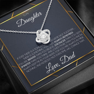 To My Daughter | You Are Always In My Heart | Love Knot Necklace