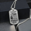 To My Son - This Old Lion Will Always Have Your Back, DogTag Necklace Gift to Son